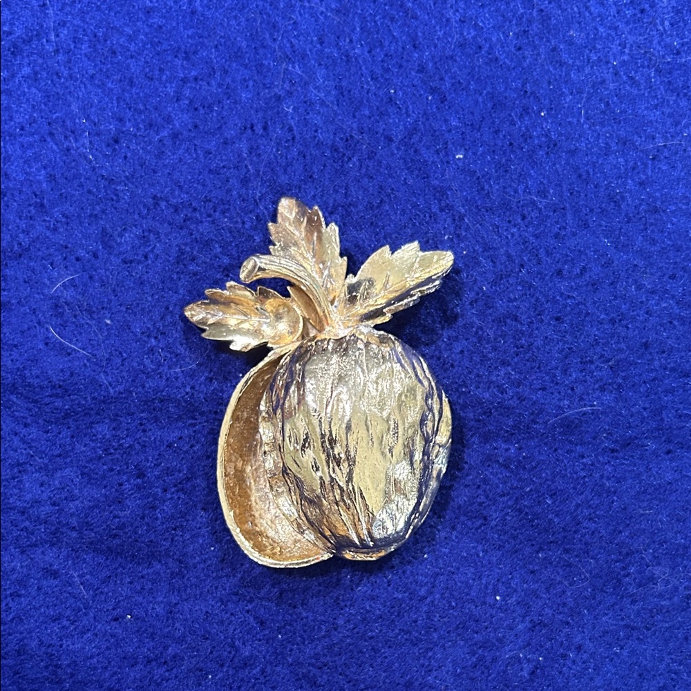 Gold Acorn Brooch
